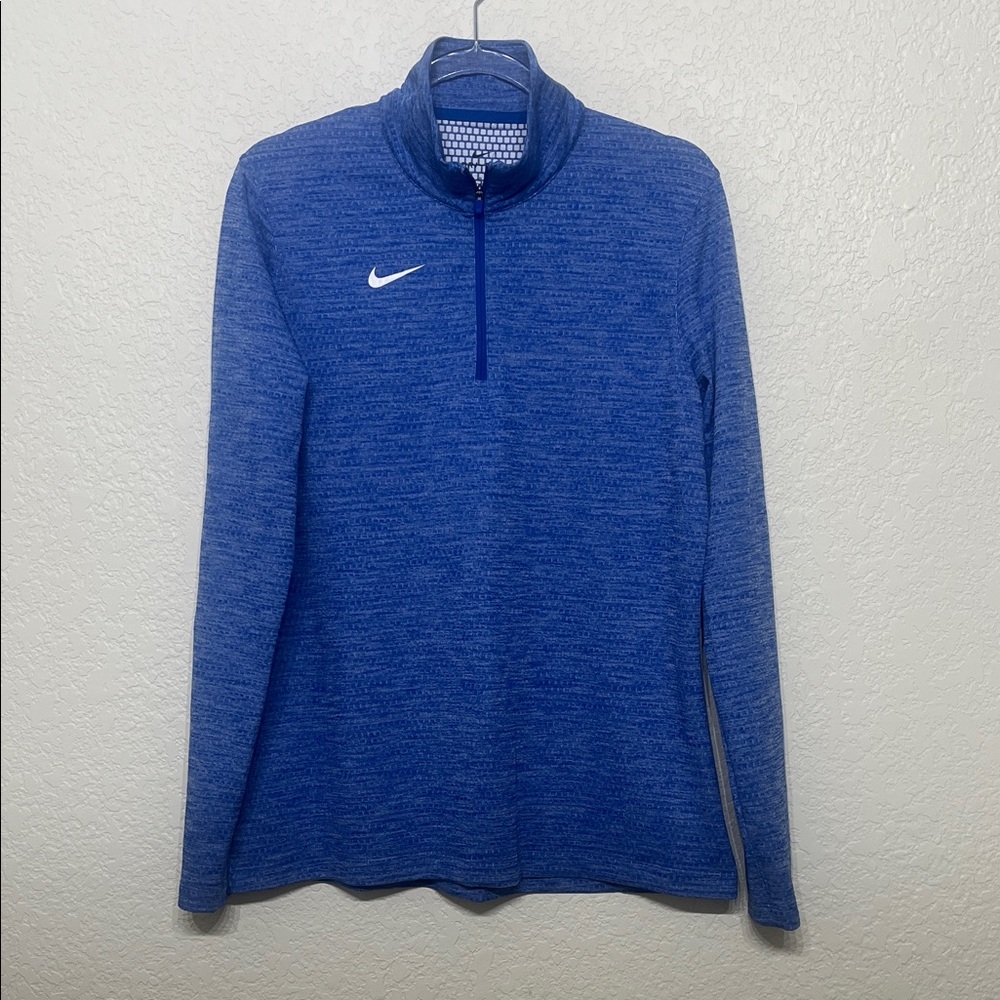 Nike Women's Blue Quarter-Zip Sweatshirt